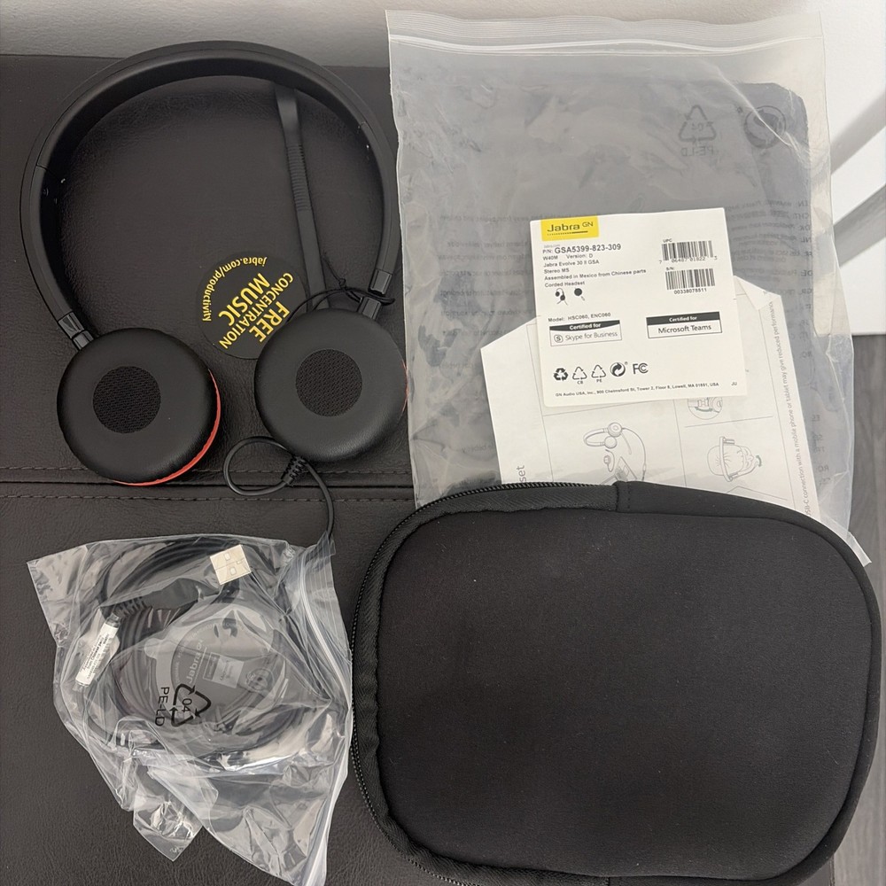 Jabra Evolve 30 II USB-C MS Stereo Headset - Black