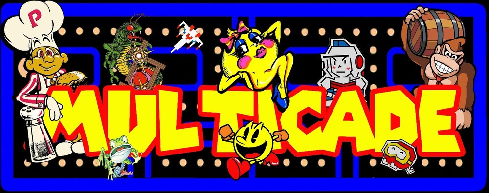 NEW Arcade Classics Marquee Multicade Art Sticker  16" × 4"