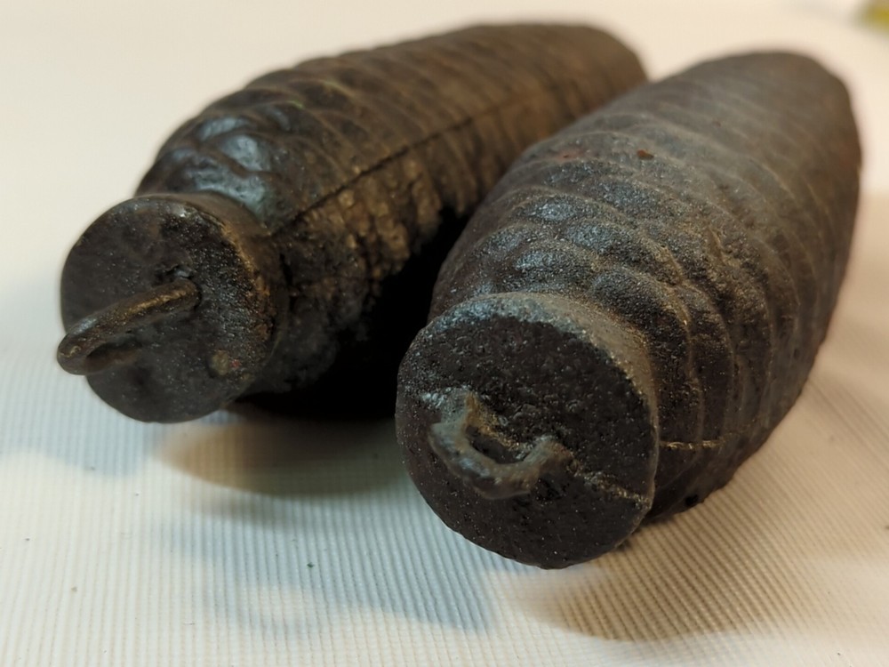 2 Cuckoo Clock Pine Cone Weights 2lb 10oz Each 7 x 2"