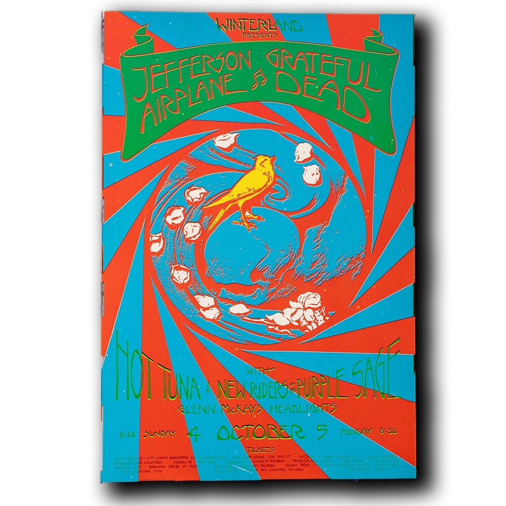 Gratefeul Dead & Jefferson Airplane Handbill 