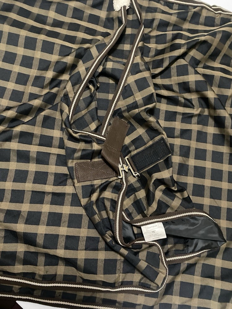 Black/Brown Stable Sheet Size 76 Horse Blanket