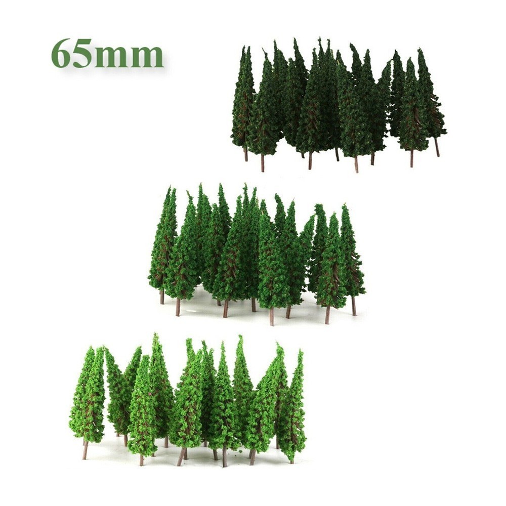 10pcs 65mm✅ Basic Scenery & Trees Pine Tree Model Trees For N / OO Gauge Plastic