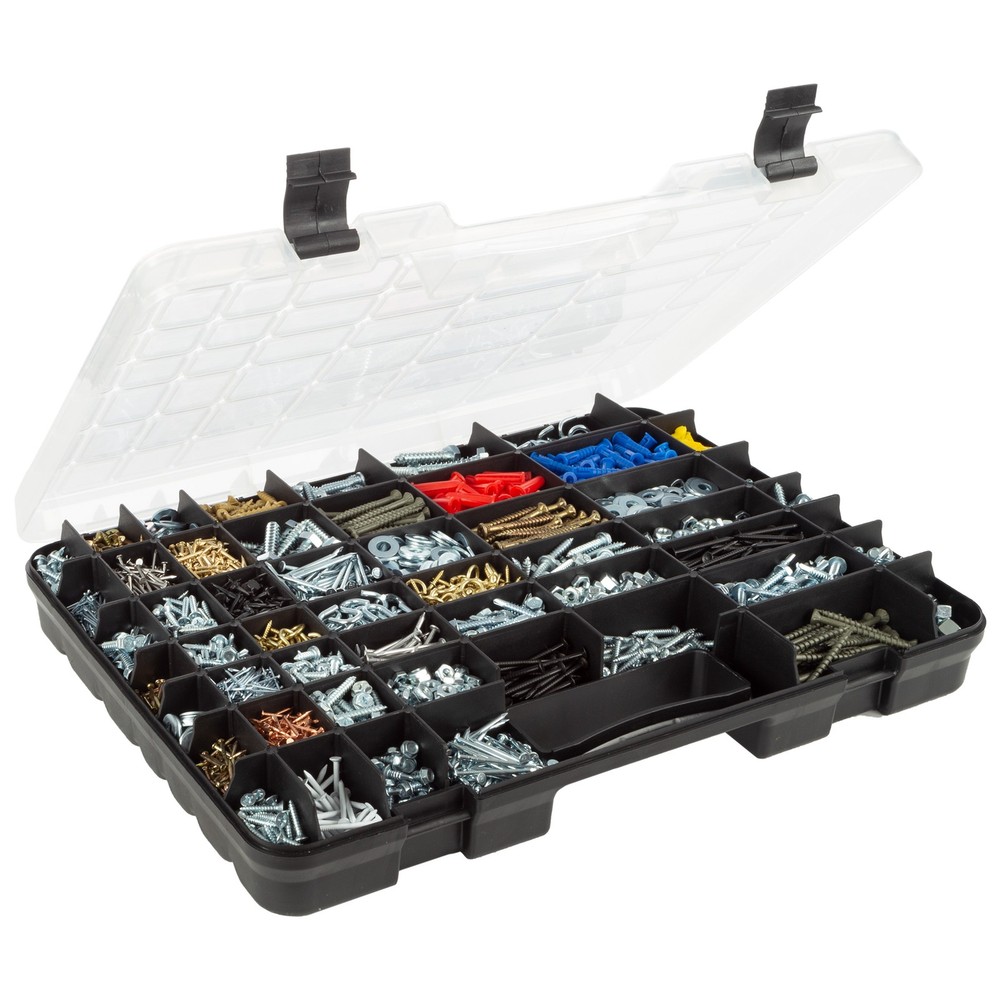 Portable Storage Case 55 Small Compartments for Screws Nuts Crafts Beads