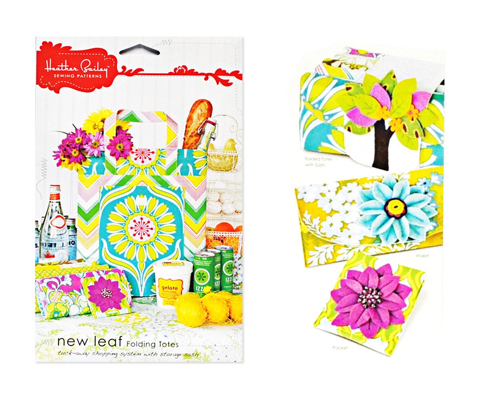 Heather Bailey Sewing Patterns New Leaf Folding Totes