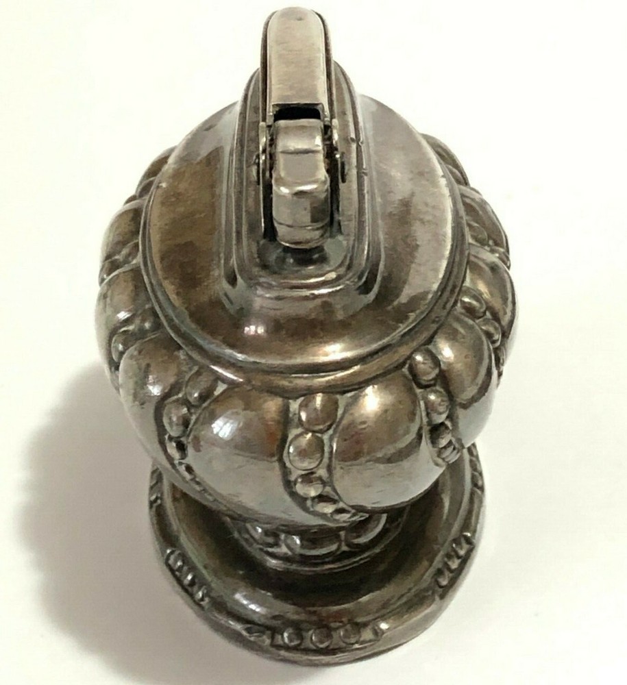 Vintage Ronson Cigarette Cigar Table Lighter Crown Silverplated Patina Untested