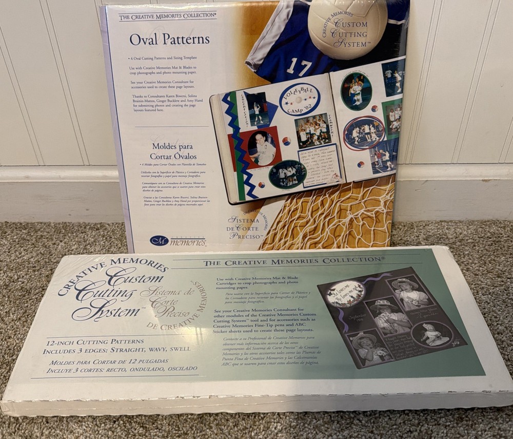 New Creative Memories Custom Cutting System 12 inch Patterns & Oval Patterns