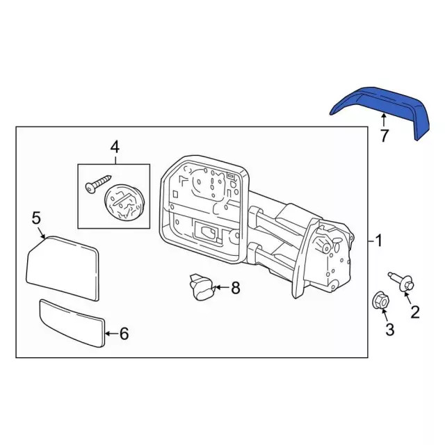 Genuine Ford Mirror Cover HC3Z-17D742-AA