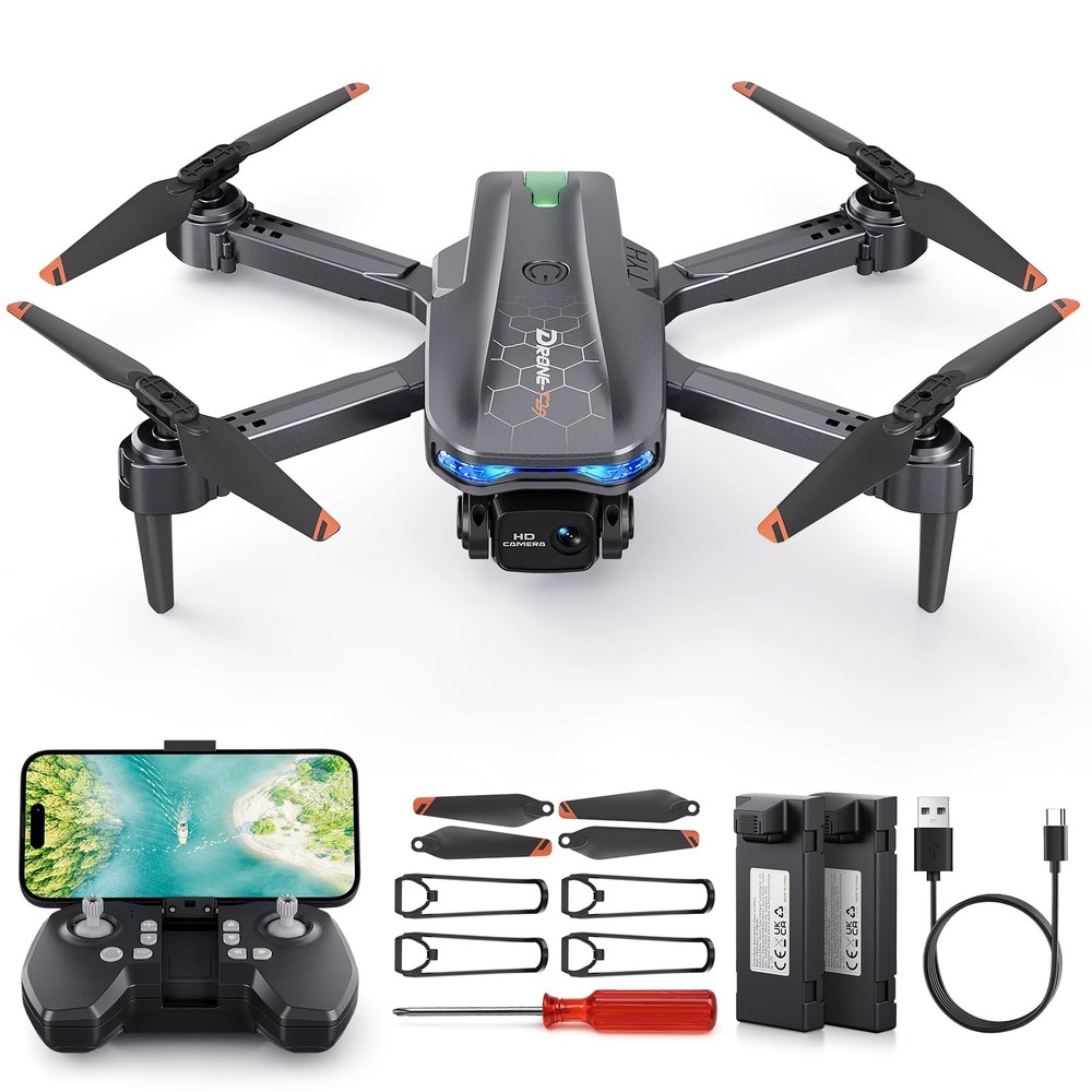 FERIETELF T29 Drone with Camera for Kids - Foldable Mini Drones Grey