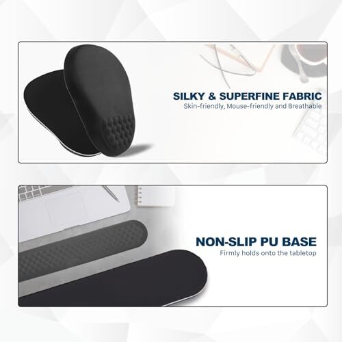 Ergonomic Mouse Pad and Keyboard Wrist Rest with Massage Design Space-Saving ...