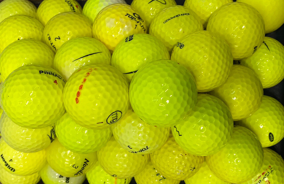 50 Assorted Yellow Mix 3A Grade Used Golf Balls
