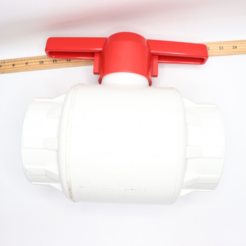 Compact Ball Valve UPVC White 100-4-DN100