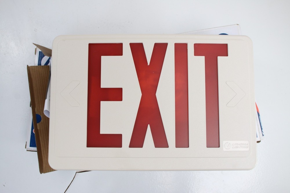 Exit Sign Lot 6607 Lithonia Quantum LED Series
