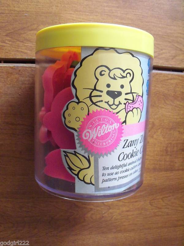 Wilton 1989 Zany Zoo Cookie Cutter Set 10 NIP