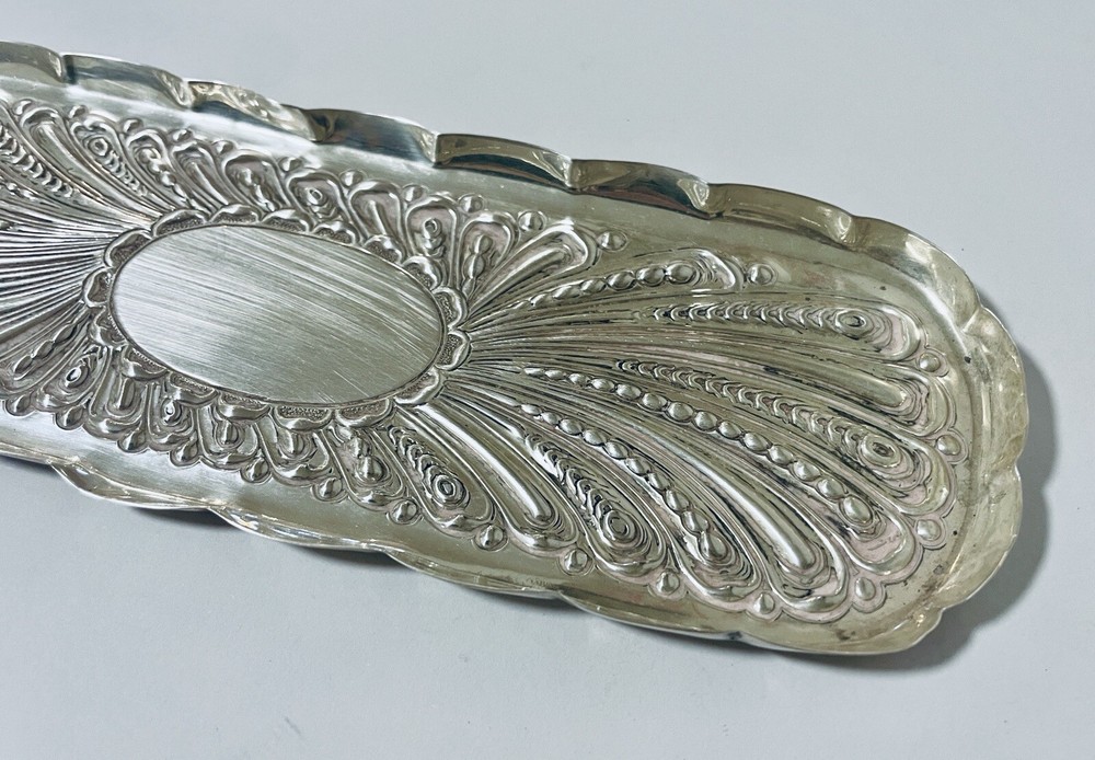 Antique Victorian Solid Sterling Silver Pin Tray Dressing Table 1896