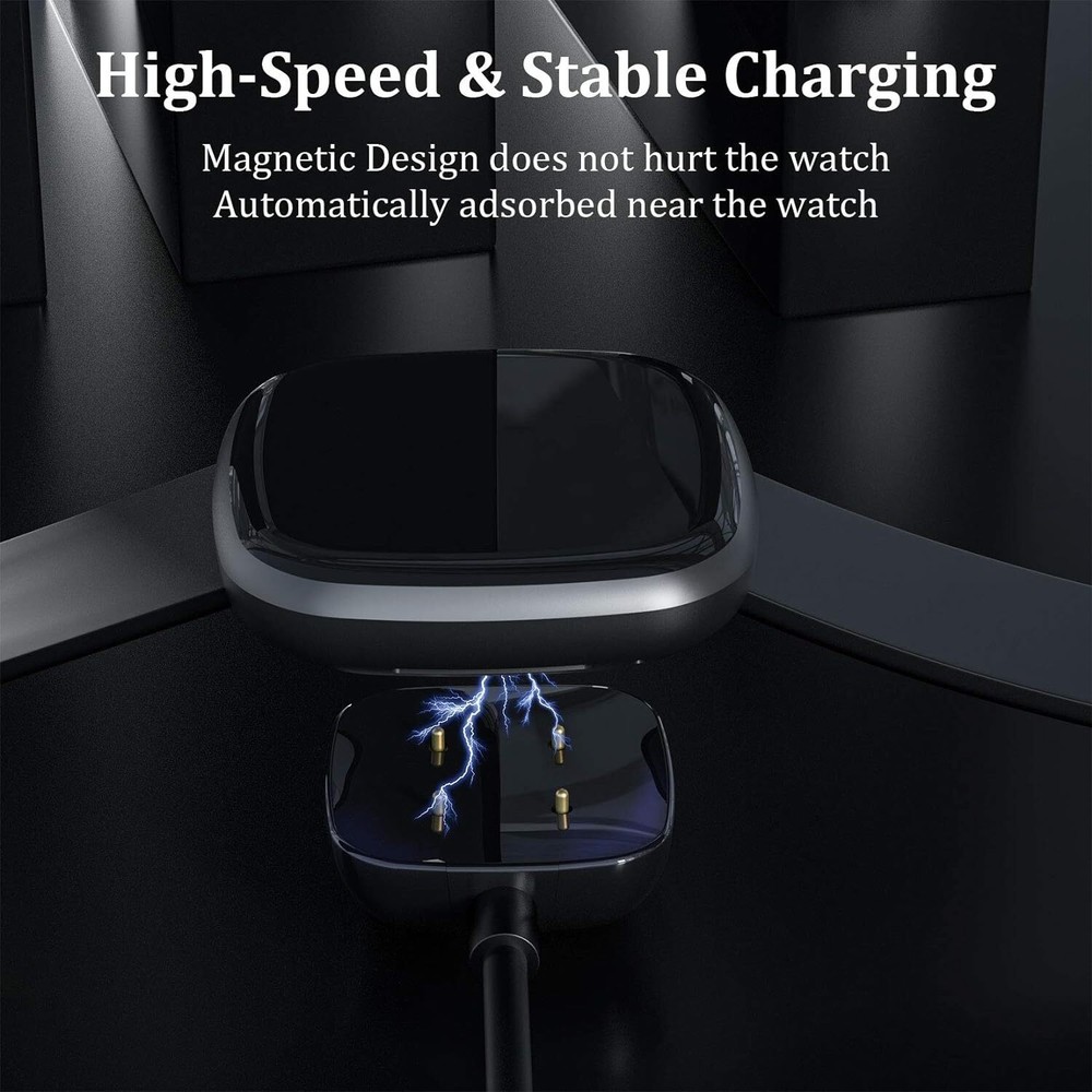 Wireless Charger For Fitbit Sense/Versa 3 Watch USB Fast Charging Dock Cable US
