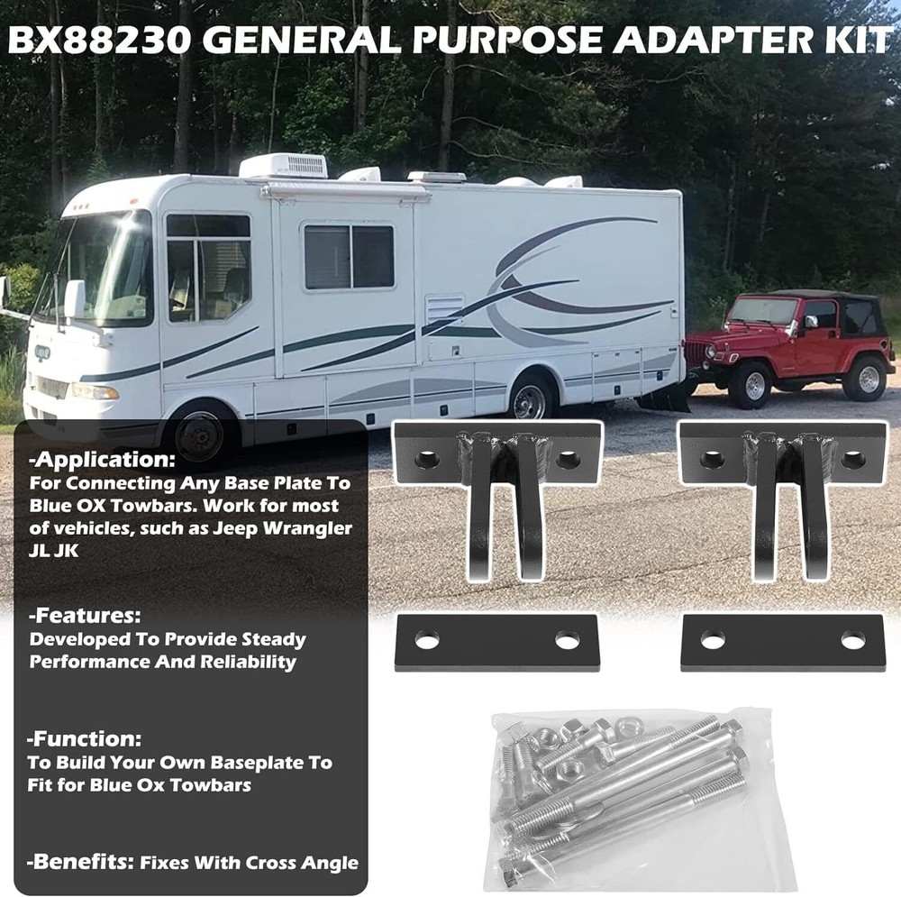 Replace for Blue Ox BX88230 Bolt-On Base Plate Tow Bar Adapter Bracket Kit Tool