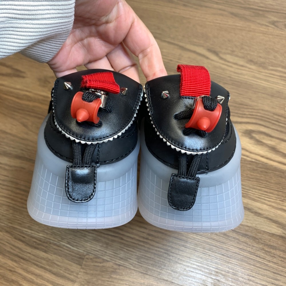 Christian Louboutin CL Studded Arpoador Black Suede Sneakers 11.5 EU 44.5