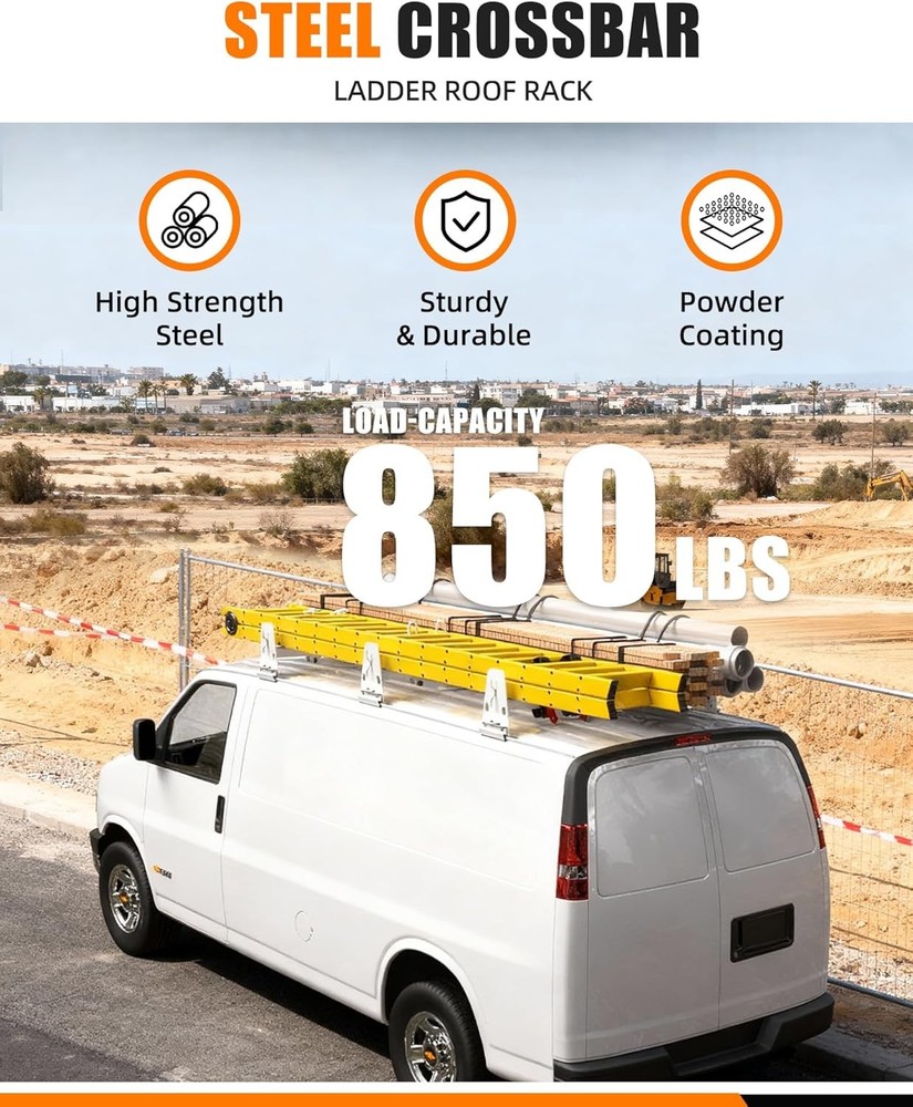 Chevy Express Van Ladder Rack No Drill 850lbs
