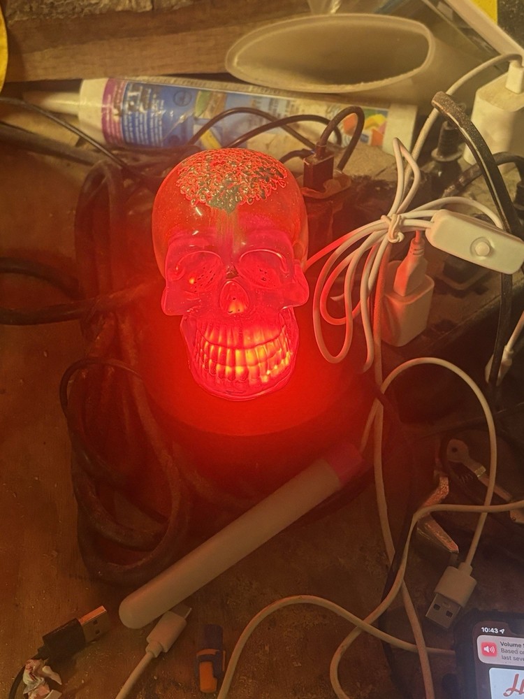 The Locker Mint Color-Changing Skull LED Light with Remote Control