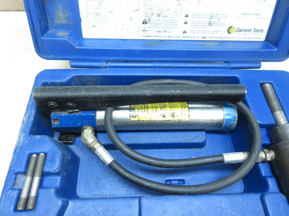 Current Tools 152PM 1/2' - 2" Hydraulic Knockout Punch / Driver Set Used