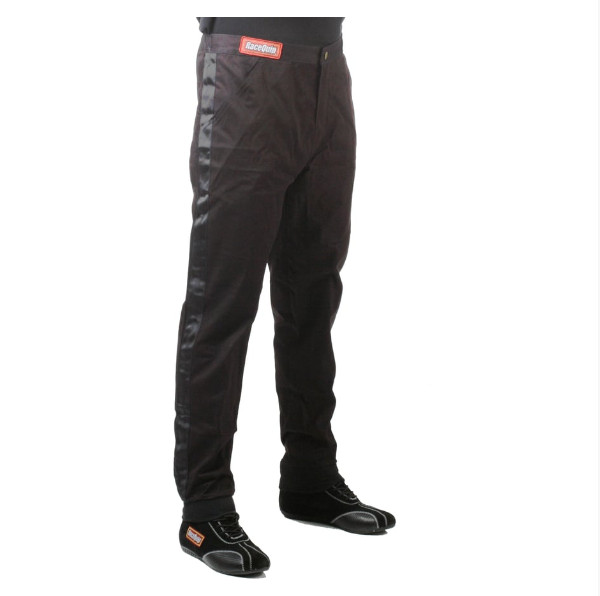 RaceQuip Single Layer Fire Suit Pants Black - Kids Medium