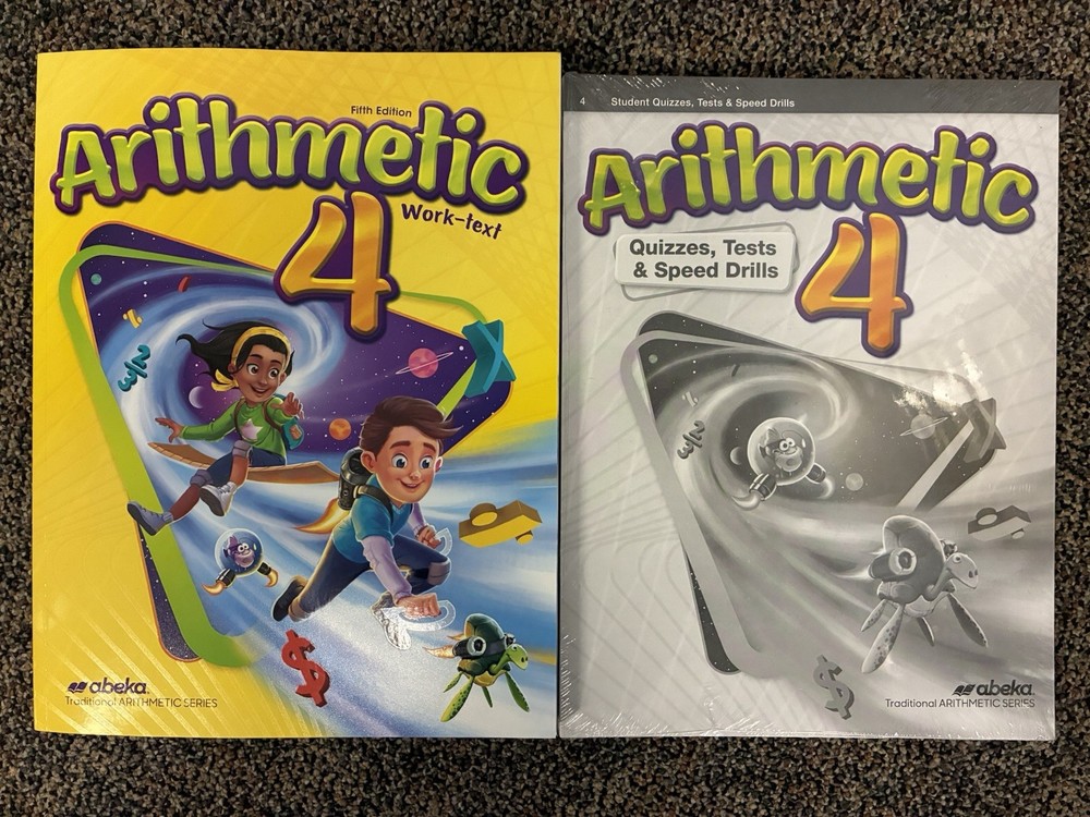 Abeka Arithmetic 4 Work-text 5th Edition & Quizzes, Tests & Speed Drills Bundle