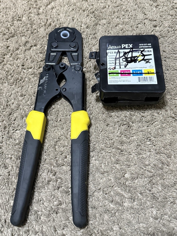Apollo PEX-B Crimp Tool Kit "MSISING DIFFERENT CRIMP RING SIZES. TOOL ONLY WORKS