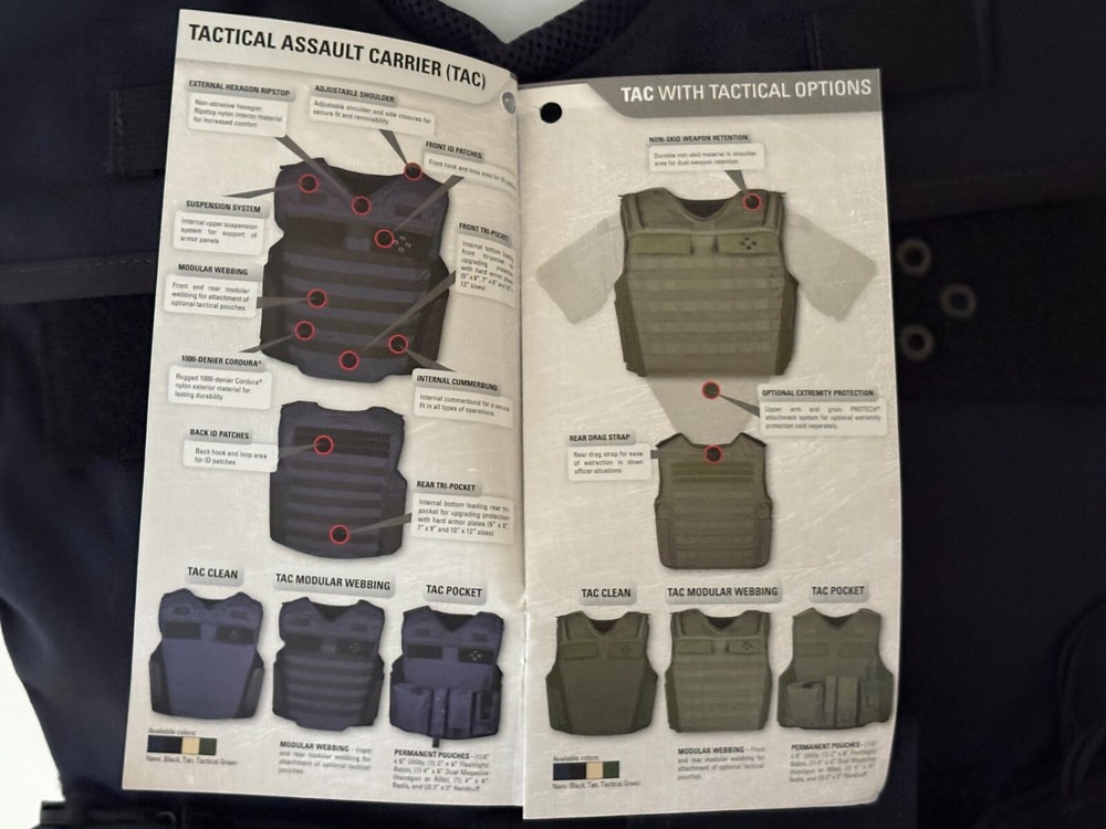 SECOND CHANCE Standard Tactical Armor Carrier Side Open Fix Pocket Medium Navy