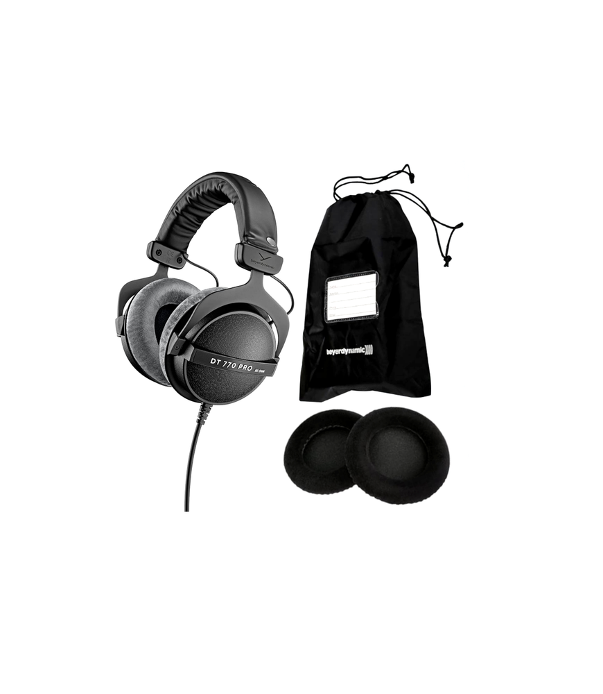 beyerdynamic DT 770 Pro 80-Ohm Headphone bundle with Black Replacement Ear Pads