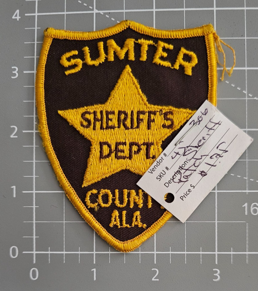 Sumter County ALA. Alabama Sheriff's Dept Shoulder Patch NEW