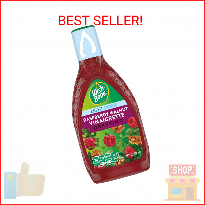 Wish-Bone Light Raspberry Walnut Vinaigrette Dressing,15 FL oz Bottle