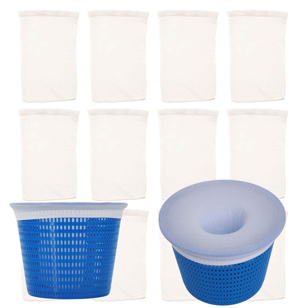 Pool Filter Socks for Skimmer Baskets 10 Pack Filter Saver