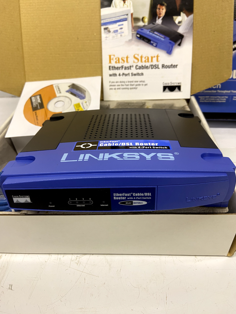 LINKSYS 4 Port Cable EtherFast Switch DSL Router BEFSR41 Computer Network