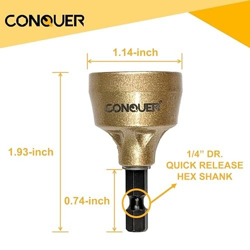 Premium Tungsten Deburring Tool, External Chamfer Bit, Quick Release Shank 1/8"-