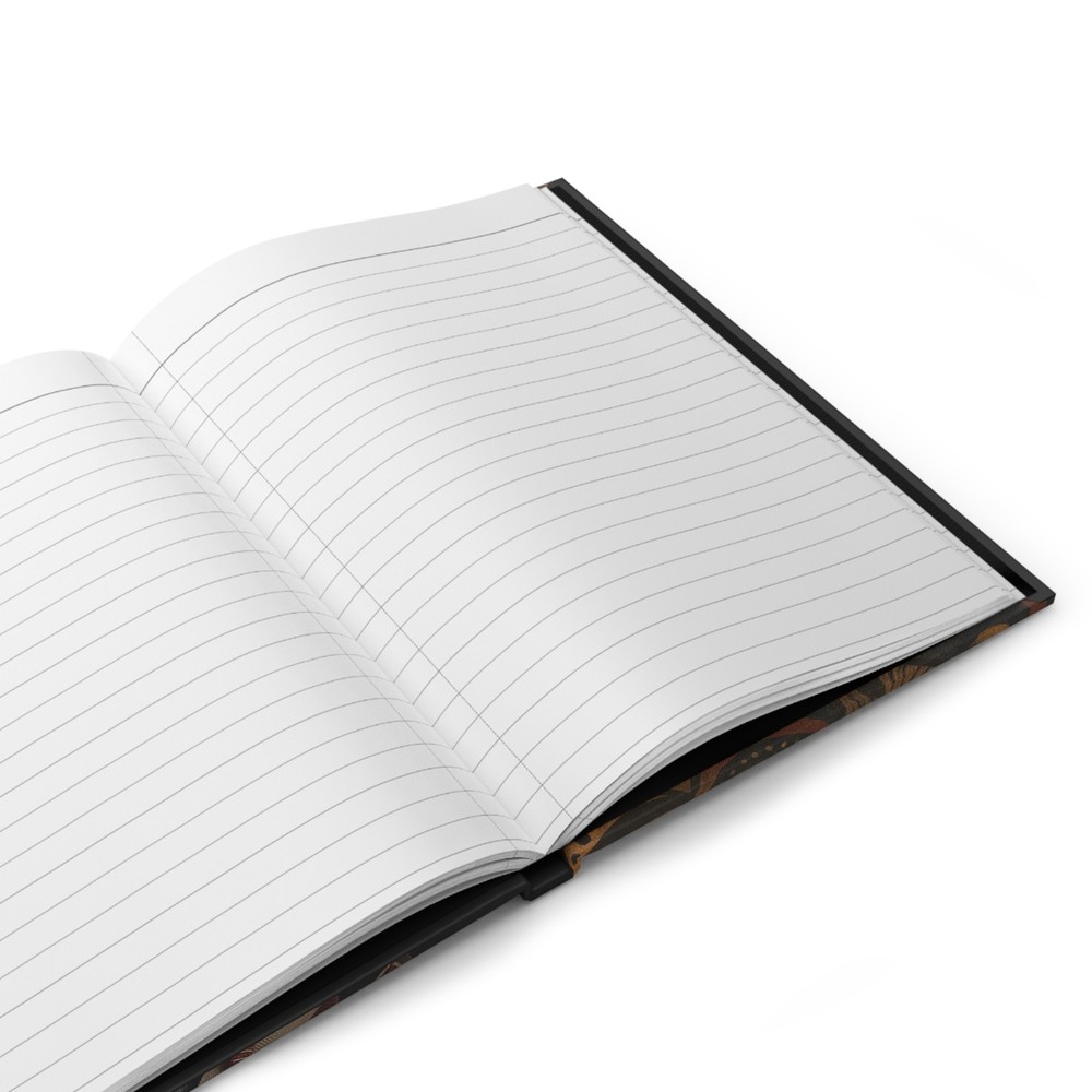 Afrocentric Hardcover Journal, Black Power Matte Notebook, Rise Writing Diary,