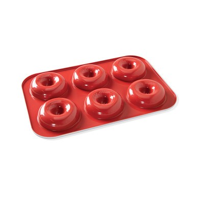 Nordic Ware Classic Donut Pan Red