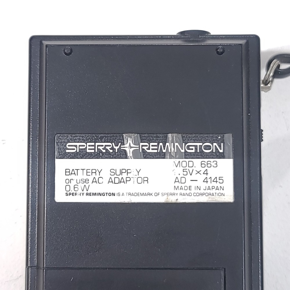 Vintage SPERRY REMINGTON Model 663 Electronic Calculator - UNTESTED