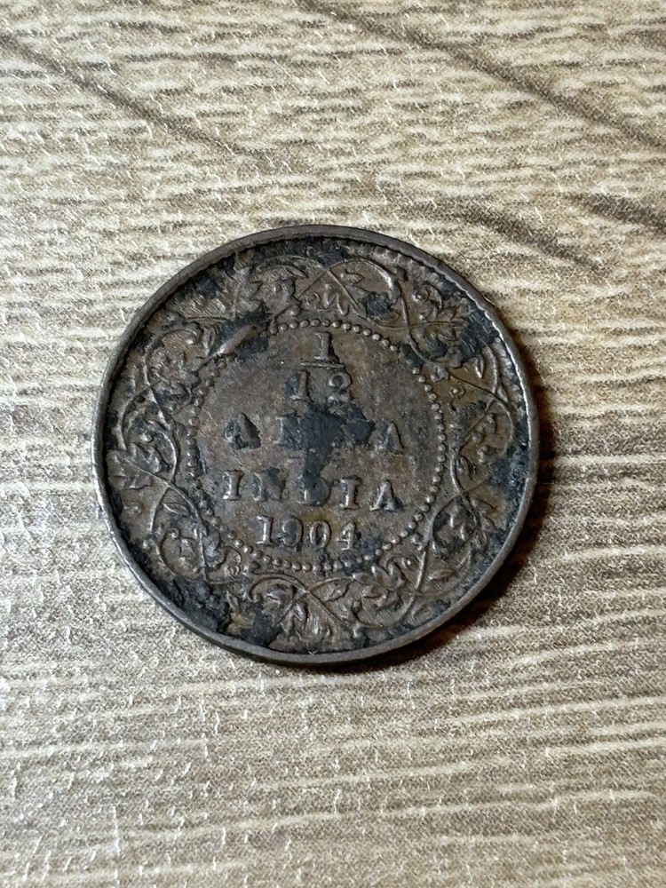 India, Edward VII, 1/12 Anna, 1904