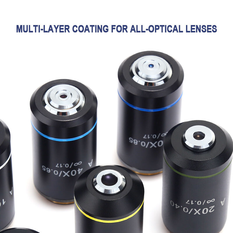Infinity Objective 4X-100X Achromatic Lens for Compound Microscopes