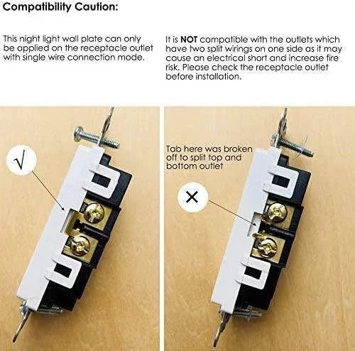 6 PACK WALL OUTLET LED PLATES
