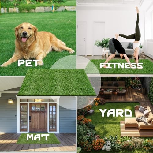 THREE ORANGES Artificial Grass, Reusable Dog Training Mat Large Size - 3X5FT