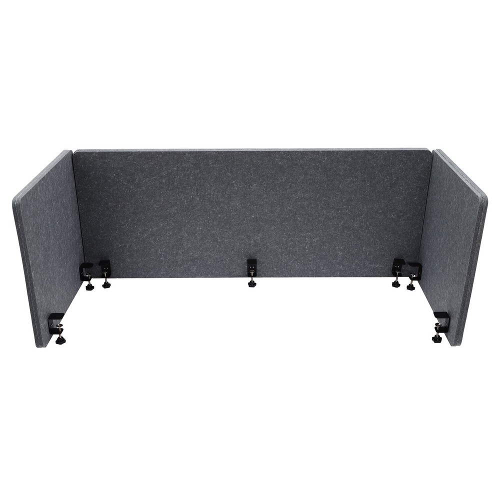 Rectangle Office Partition Grey Desk Divider For Schools Desktop Privacy Panel