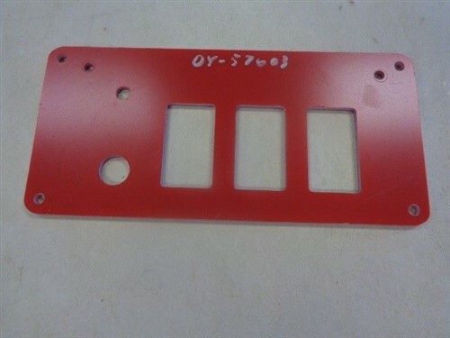 BLANK SWITCH / INDICATOR LIGHT PANEL BLACK PLASTIC 6 3/8" X 3" MARINE BOAT