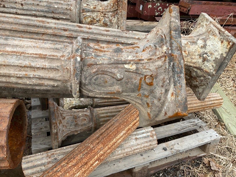 antique iron architectural columns