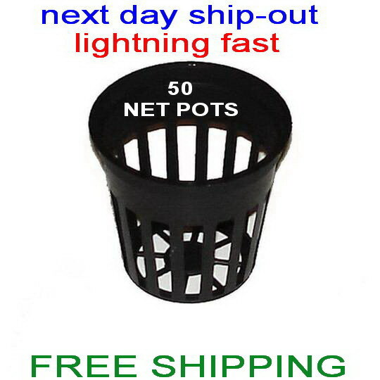 2" inch NET POT CUPS 50 for HYDROPONIC GROW BOX SYSTEM and CLONE (FAST SHIP-OUT)