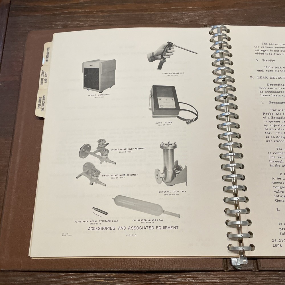 Consolidated Electrodynamics CEC Type 24-210 Leak Detector Operation Manual
