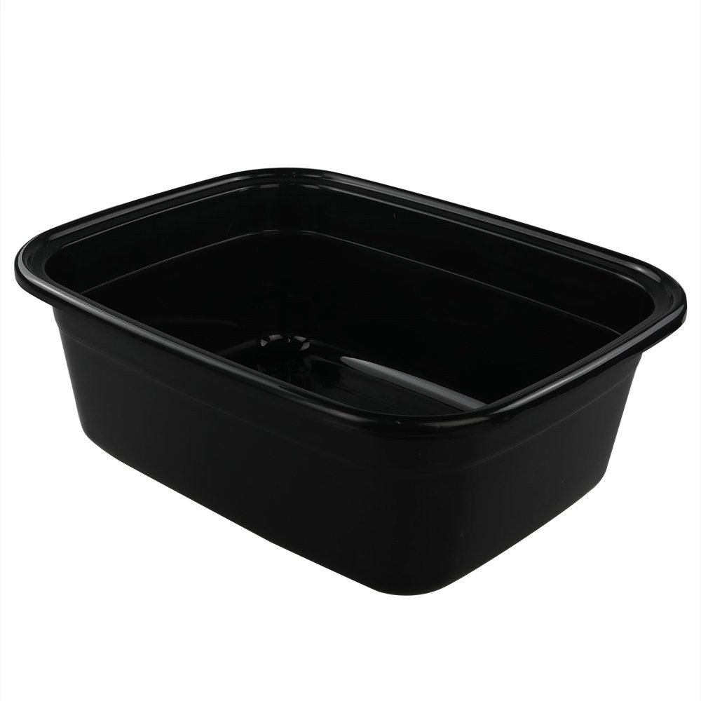 Saedy Black Dish Pan for Washing Dishes,16 Quart Plastic Wash Tub Rectangle, ...