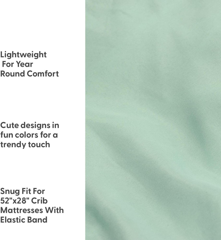 Elephant Crib Sheets 4-Pack Set - Soft & Breathable