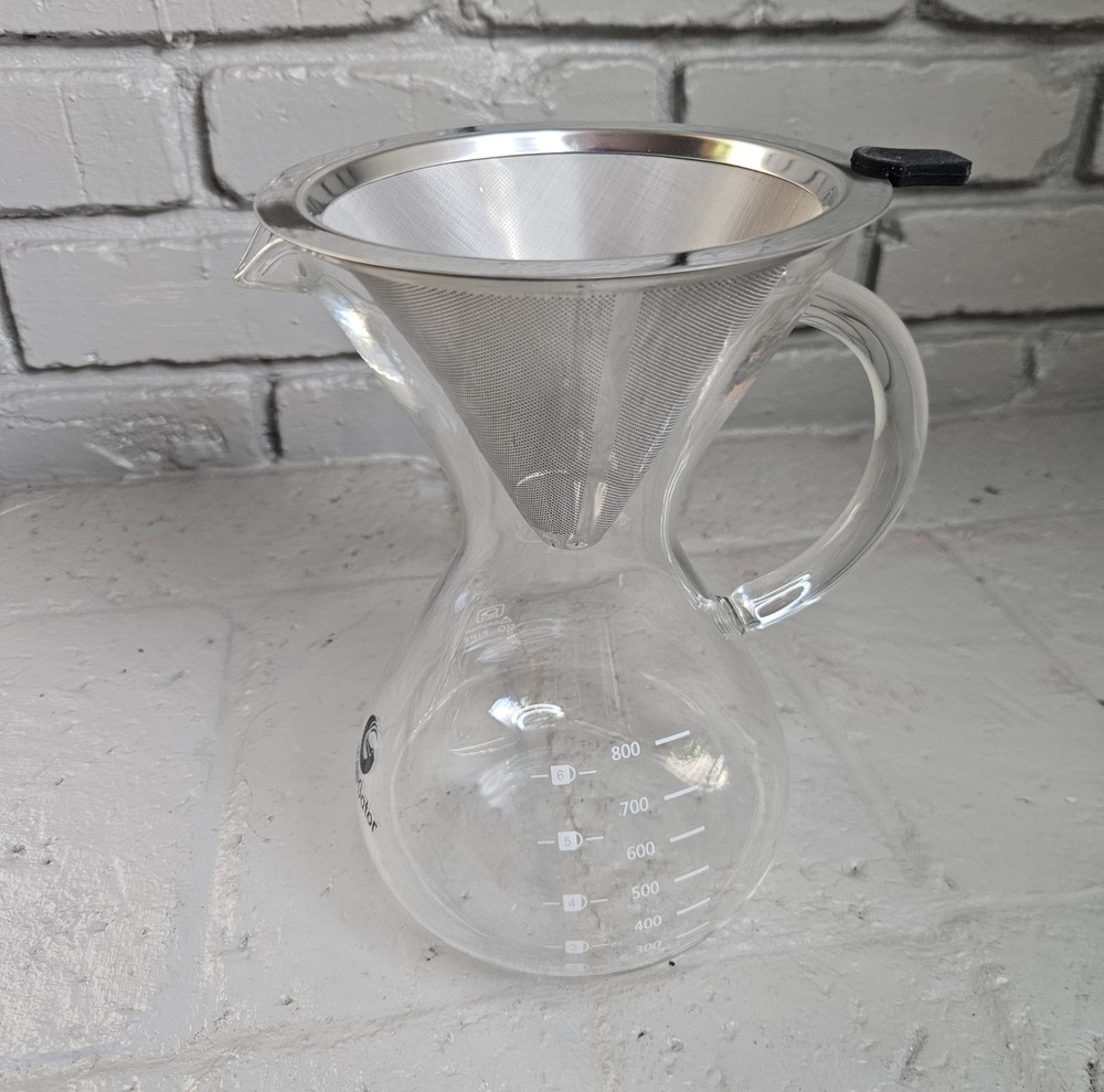 Coffee Gator Pour Over Coffee Maker 6 Cups Glass