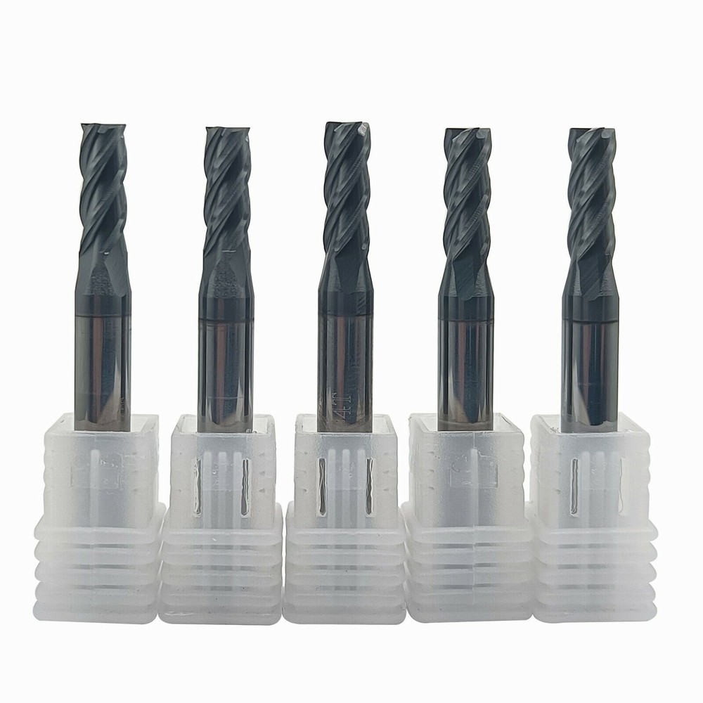 5pcs HRC60 D5 - 4F 5mm Solid Carbide Tungsten steel bits End mill Compression